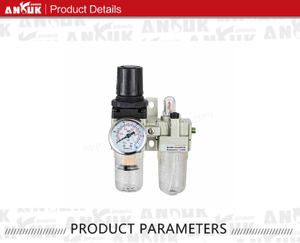Combinaison pneumatique de régulateur de filtre de soupape de commande d'huile d'eau d'air et manomètres